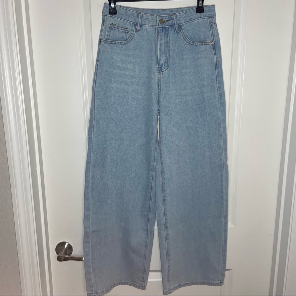 SHEIN Blue Flare & Wide Leg Jeans